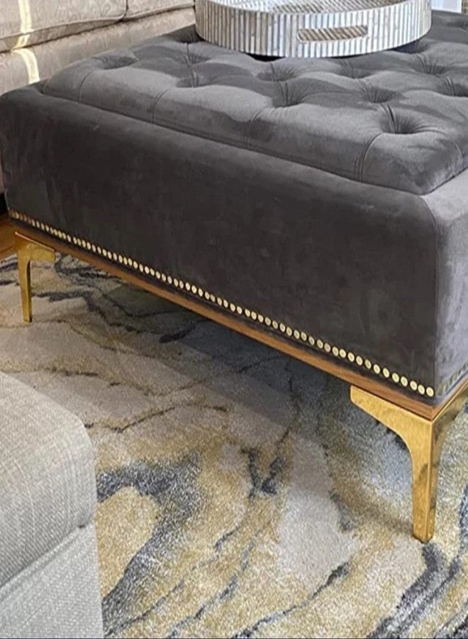 AAKASH DECOR Gold Finish Sofa Leg 4 Inches (Set of 4) - Metal Heavy Duty Furniture Leg for Home, Office Sofa Paya with Including Mounting Screw | Rustproof T- Shape Sofa Leg/Support Leg 10 cm - Image 2